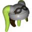 Набор LEGO Minifig Headdress SW Twi'lek with Goggles and Light Bluish Gray, Dark Brown Hera Syndulla Print, Лайм