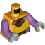 Набор LEGO SW Space Jumpsuit with Bark Brown, Dark Tan Belt and Neck Plate Print (Zeb Orrelios) / Medium Lavender Arms / Light Bluish Gray Hands, Bright Light Orange