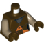 Набор LEGO Torso Female Space Jumpsuit with Orange Belt and Silver Neck Plate Print (SW Hera Syndulla) / Dark Tan Arms / Dark Brown Hands, Темно-коричневый