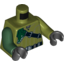 Набор LEGO Torso SW Shirt with Diagonal Black Belt and Dark Green Pad Print (Kanan Jarrus) / Olive Green Arm Left / Dark Green Arm Right / Black Hands, Оливковый