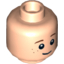 Набор LEGO Minifig Head Dual Sided LotR Bain, Reddish Brown Eyebrows, Slight Smile and Freckles / Angry with Mud Splotches Print [Hollow Stud], Light Flesh