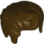 Набор LEGO Minifig Hair Swept Back with Forelock, Темно-коричневый