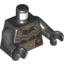 Набор LEGO Torso LotR Armor with Dark Brown Woven Belt and Gold Buckles Print / Pearl Dark Gray Arms / Black Hands, Черный