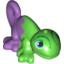 Набор LEGO Chameleon with Blue and Black Eyes and Marbled Medium Lavender Pattern, Зеленый