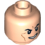 Набор LEGO Minifig Head Smile with Teeth, Arched Eyebrows, White Pupils and Scars Print (SW Boba Fett) [Hollow Stud], Light Flesh