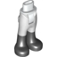 Набор LEGO Friends Hips and Legs with White Trousers and Black Boots Print, Белый