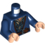 Набор LEGO Torso LotR Coat with Silver Chain Mail, Shirt Grommets, Brown Belt and Silver Buckle Print / Dark Blue Arms / Light Flesh Hands, Темно-синий