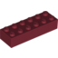 Набор LEGO Brick 2 x 6, Темно-красный