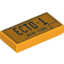 Набор LEGO Tile 1 x 2 with 'ECTO-1' and 'NEW YORK' License Plate Print , Bright Light Orange