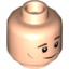 Набор LEGO Minifig Head Dual Sided Male Brown Eyebrows, White Pupils and Chin and Cheek Dimples, Slight Smile / Scared Print (Dr. Peter Venkman) [Hollow Stud], Light Flesh