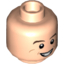 Набор LEGO Minifig Head Dual Sided Brown Eyebrows, White Pupils, Smile with Teeth / Scared Print (Ray Stantz) [Hollow Stud], Light Flesh