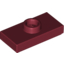 Набор LEGO Plate Special 1 x 2 with 1 Stud with Groove and Inside Stud Holder (Jumper), Темно-красный
