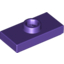 Набор LEGO Plate Special 1 x 2 with 1 Stud with Groove and Inside Stud Holder (Jumper), Темно-фиолетовый