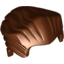 Набор LEGO Minifig Hair - Swept Back with Widow's Peak, Красно-коричневый