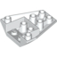 Набор LEGO Wedge 4 x 4 Triple Inverted [4 Connections between Front Studs], Белый