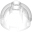 Набор LEGO Brick, Round 2 x 2 Dome Top - Hollow Stud with Bottom Axle Holder x Shape + Orientation, Trans-Clear