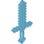 Набор LEGO Minifig Sword Blocky (Minecraft Sword), Medium Azure