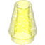 Набор LEGO Cone 1 x 1 [Top Groove], Glitter Trans-Neon Green