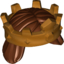 Набор LEGO Minifig Hair Mid-Length, Straight with Gold Crown Print, Красно-коричневый