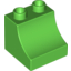 Набор LEGO Duplo Brick 2 x 2 x 1 1/2 with Curve, Ярко-зеленый