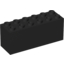 Набор LEGO Weight 2 x 6 x 2 with Sealed Bottom and Dimples on Ends, Черный