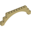 Набор LEGO Brick Arch 1 x 12 x 3 Raised Arch with 5 Cross Supports, Tan