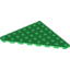 Набор LEGO Wedge Plate 8 x 8 Cut Corner, Зеленый