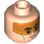 Набор LEGO Minifig Head Dual Sided Orange Visor, Black Eyebrows, Determined / Angry Print (SW Clone Pilot) [Hollow Stud], Light Flesh