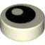 Набор LEGO Tile Round 1 x 1 with Offset Eye Print, Glow in Dark White