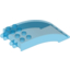 Набор LEGO Windscreen 8 x 4 x 2 Curved [2 Dual-Fingered Click Hinges], Trans-Dark Blue