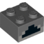 Набор LEGO Brick 2 x 2 with Light Bluish Gray and Black Minecraft Geometric Print, Темный сине-серый