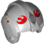 Набор LEGO Minifig Helmet SW Rebel Pilot with Red Rebel Logo Print, Светлый сине-серый