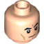 Набор LEGO Minifig Head Black Eyebrows, White Pupils, Cheek Lines, Frown Print [Hollow Stud], Light Flesh