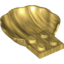 Набор LEGO Clam / Scallop Shell with 4 Studs, Pearl Gold