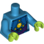 Набор LEGO Torso Space Armor with 5 Yellow Lights Print / Dark Azure Arms / Lime Hands, Dark Azure