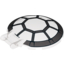 Набор LEGO Dish 6 x 6 Inverted - No Studs with Handle with SW 8 Spoke Radial Cockpit Print, Прозрачный черный