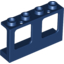 Набор LEGO Window 1 x 4 x 2 Plane, Single Hole Top and Bottom for Glass, Темно-синий