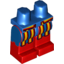 Набор LEGO Legs and Blue Hips with Blue Pants and Red and Yellow Stripes Print, Красный