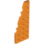 Набор LEGO Wedge Plate 8 x 3 Left, Оранжевый