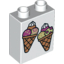 Набор LEGO DUPLO BRICK 1X2X2 NO 18, Белый