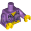 Набор LEGO Torso Female Shirt Tied at Waist with Purple and Silver Circles Print / Medium Lavender Arms with Purple and Silver Circles Print / Yellow Hands, Medium Lavender