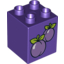 Набор LEGO DUPLO BRICK 2X2X2 NO. 12, Темно-фиолетовый