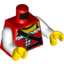 Набор LEGO Torso Pirate Female Corset with Diagonal Belt (Printed Back) Print / White Arms / Yellow Hands, Красный