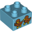 Набор LEGO DUPLO BRICK 2X2 NO 42, Medium Azure