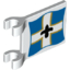 Набор LEGO Flag 2 x 2 Square with Imperial Soldier Black Symbol over White Cross on Blue Background with Yellow Border Print, Белый