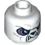 Набор LEGO Minifig Head Alien Chima Bear with Black Nose, White Fangs, Blue Eyes with Purple Rim and Gray Tribal Markings on Reverse Print [Hollow Stud], Белый