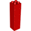 Набор LEGO Duplo Building Wall 2 x 2 x 6 with Drawer Slots on One Side and Eight Hinges on the Other, Красный