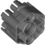 Набор LEGO Minifig Rapid Shooter Six Barrel, Темный сине-серый