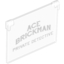 Набор LEGO Glass for Window 1 x 4 x 3 - Opening with 'ACE BRICKMAN PRIVATE DETECTIVE' Print, Trans-Clear