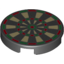 Набор LEGO Tile Round 2 x 2 with Bottom Stud Holder with Dart Board Print, Черный